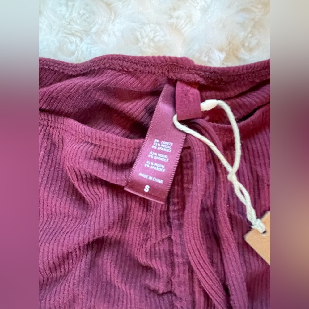 NWT SKIMS Soft Lounge Ruched Long Skirt - size Small Wine - Picture 4 of 6